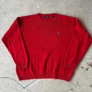 Vintage red Izod patterned knit sweater